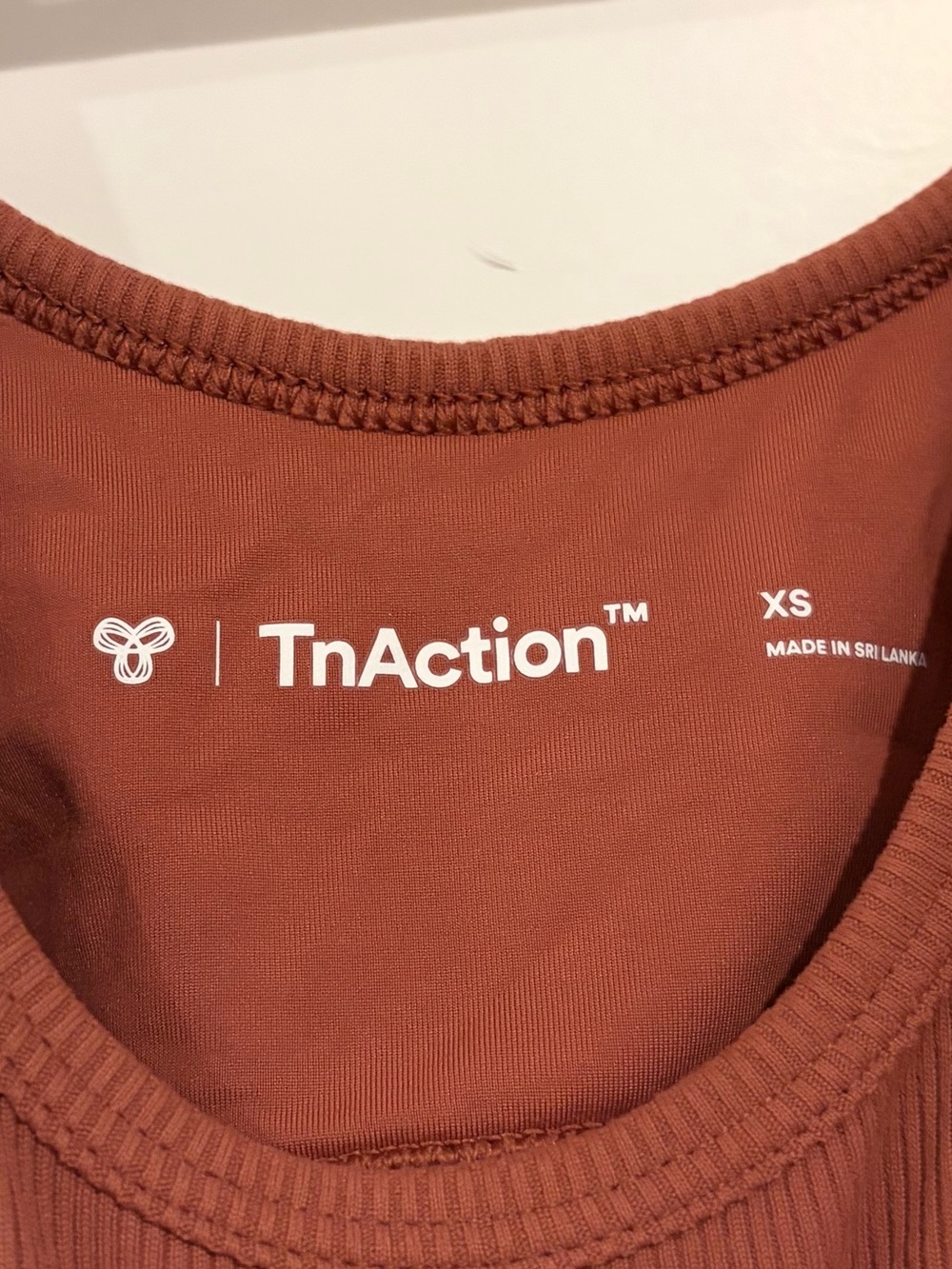 TnAction Rust Brown Ribbed Sports Bra 🤎 - Picture 2 of 2